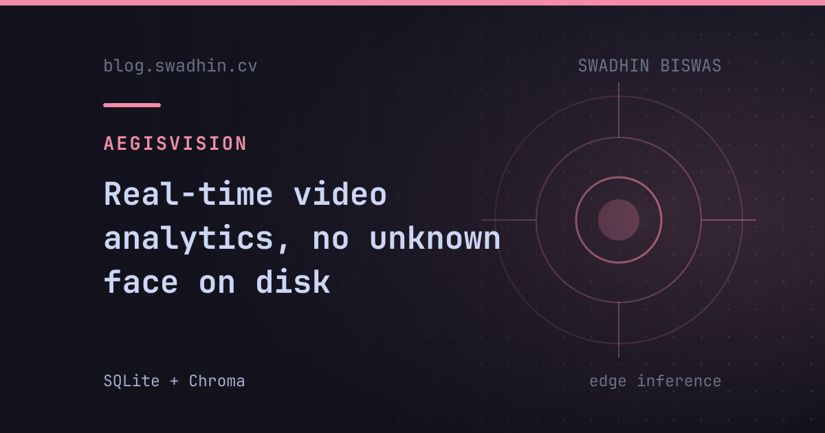 A real-time video analytics pipeline that refuses to store unknown faces
