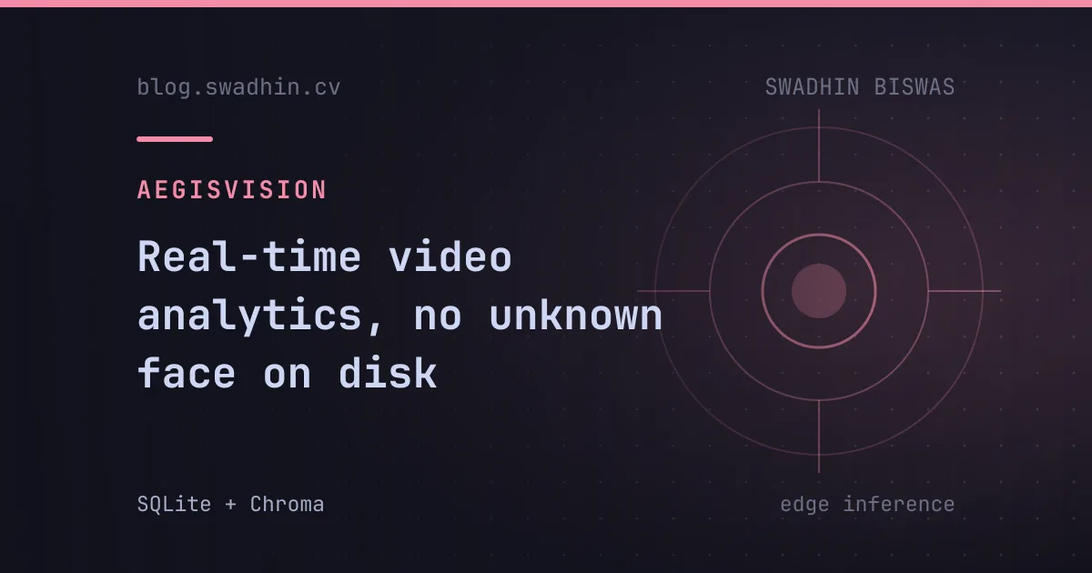 A real-time video analytics pipeline that refuses to store unknown faces