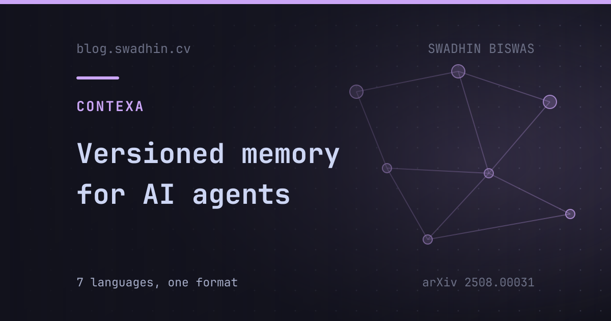Versioned memory for AI agents, seven languages deep