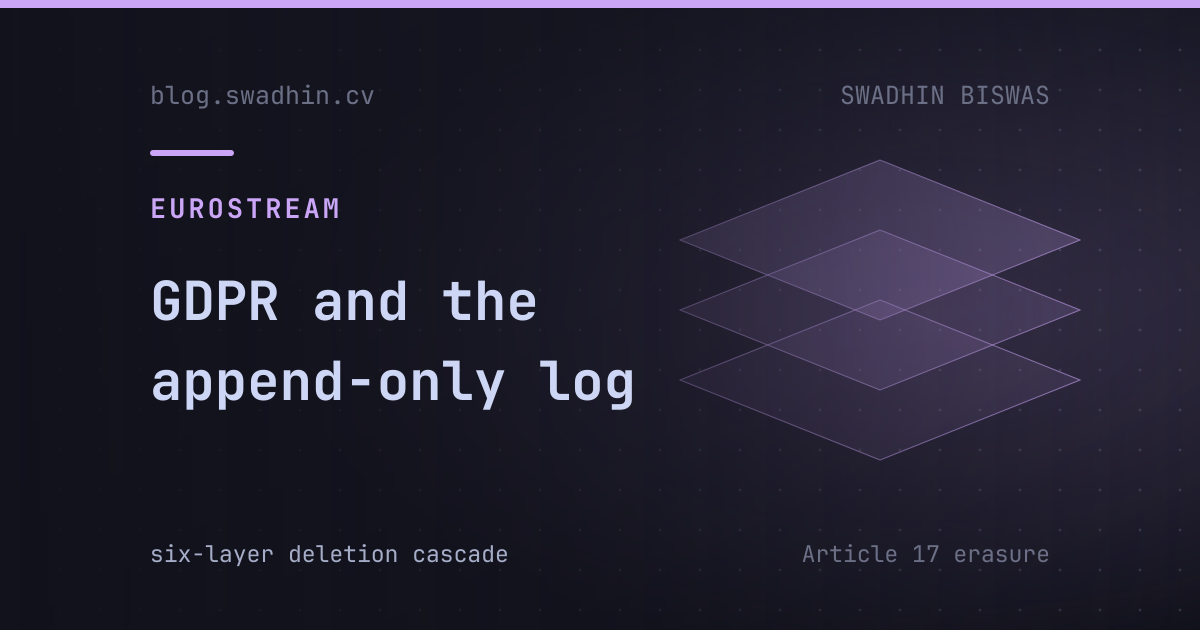 GDPR and the append-only log: a lakehouse that has to forget